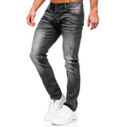 Jeans med lätta slitningar - Herrjeans framifrån