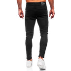 Svarta herrjeans - Slim fit modell bakifrån
