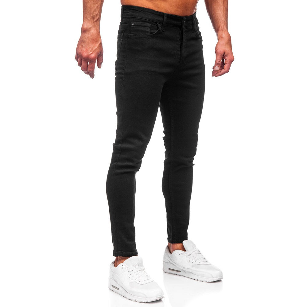 Svarta herrjeans - Slim fit modell sidan