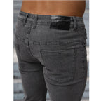 Grafitgrå slim fit herrjeans bakifrån