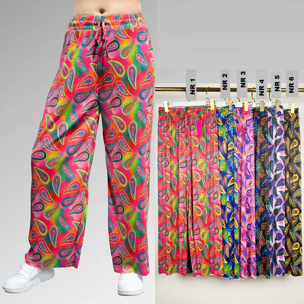 Luftiga mönstrade Sommarbyxor Dam - 6 olika färgval