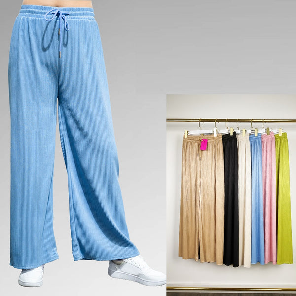 Solida luftiga och vida sommarbyxor för damer
