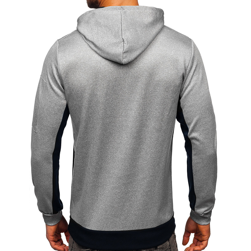 Sportig mörkblå/grå Hoodie