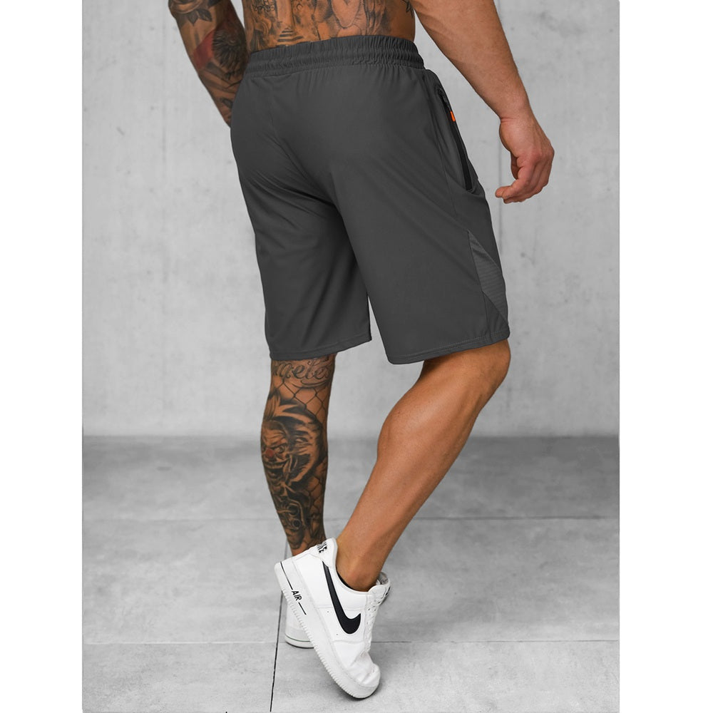 Billiga sportshorts för herr grafitgråa bakifrån