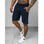 Billiga sportshorts för herr marinblåa framifrån
