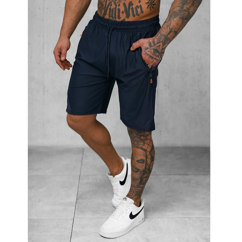 Billiga sportshorts för herr marinblåa framifrån