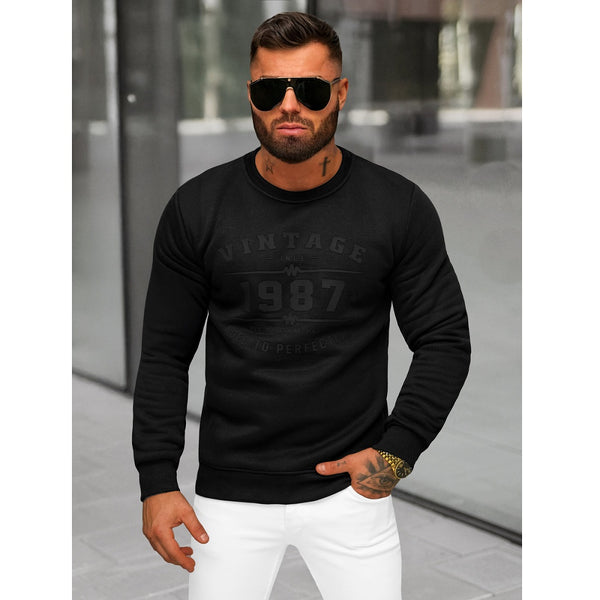 Helsvart herrtröja vintage - Sweatshirt