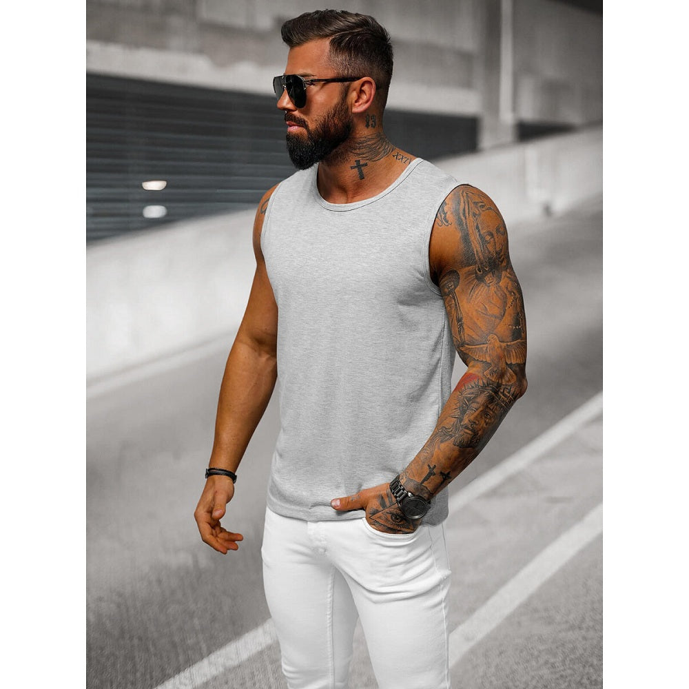 Bekvämt Ljusgrått Linne - Basic Herrlinne sidan