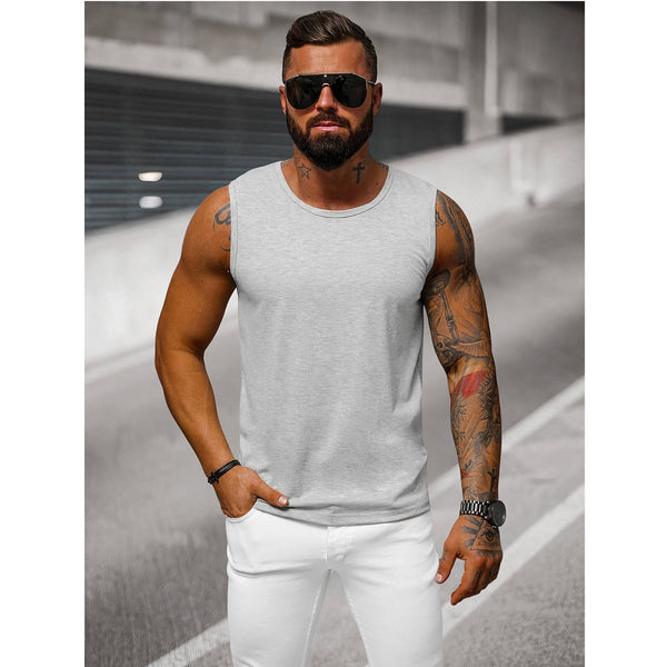 Bekvämt Ljusgrått Linne - Basic Herrlinne