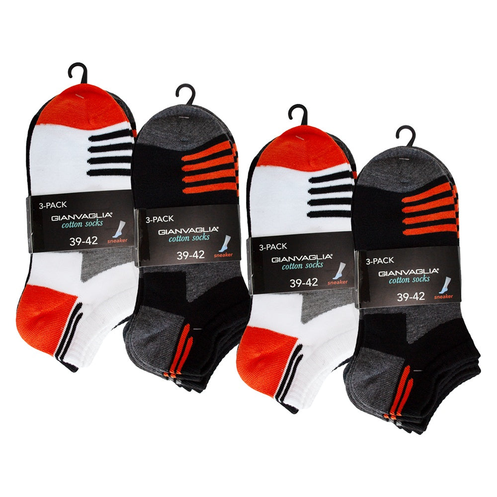 12 par billiga sportiga ankelstrumpor - Flerpack