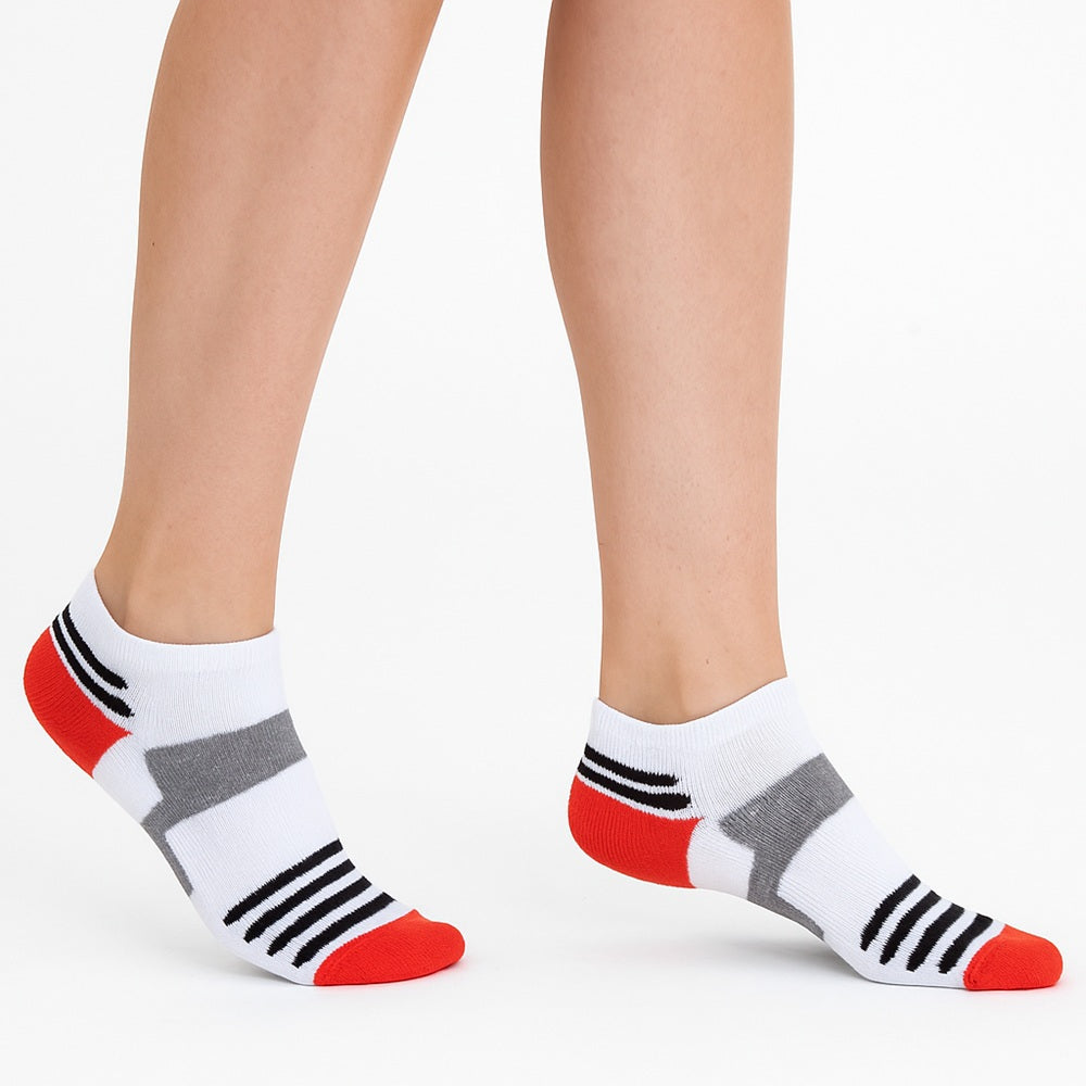 12 par billiga sportiga ankelstrumpor mixade färger