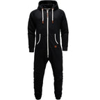 Supersköna unisex jumpsuits med luva - varm och gosig onesie svart