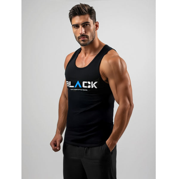 Herrlinne Svart - Printed Tanktop