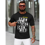 Svart Loose Fit Tröja - T-shirt Icon framifrån