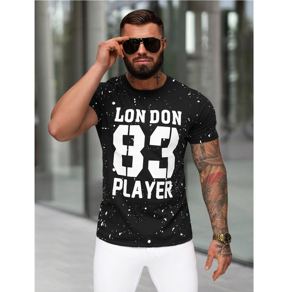 Slim Fit Modell Svart - T-shirt London