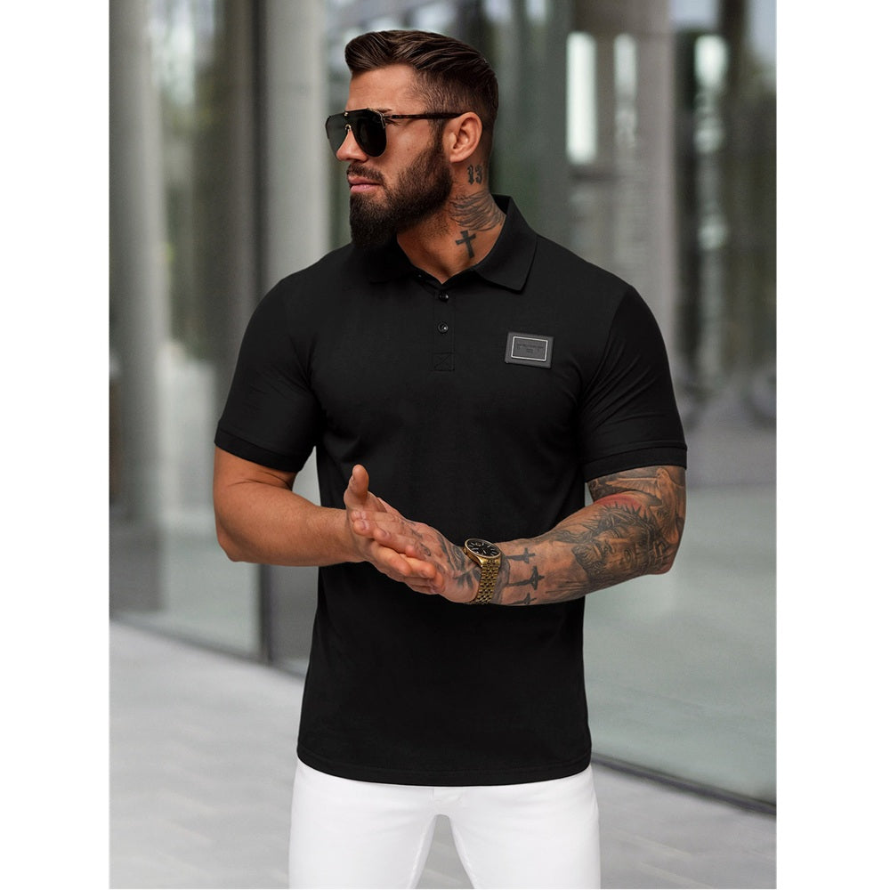 Svart Herrpiké - Stilren Herrtröja