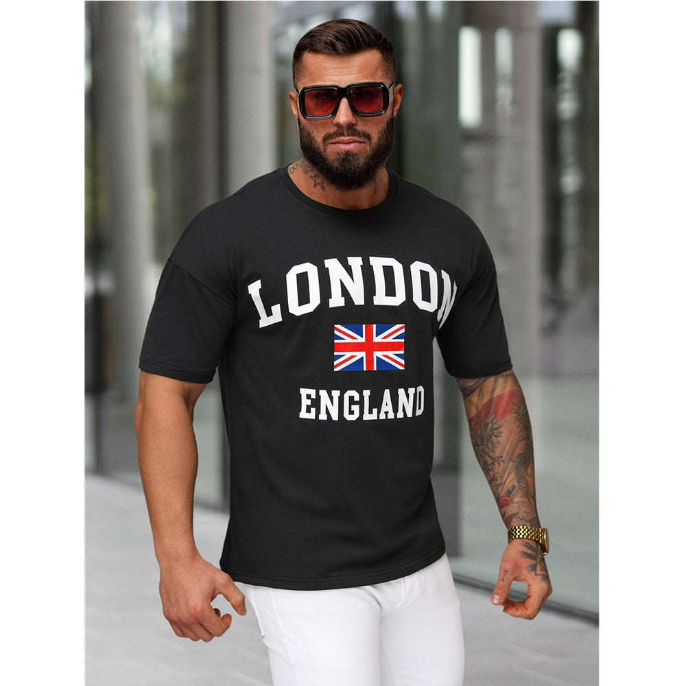 Storbritannien T-shirt - Svart Loose Fit