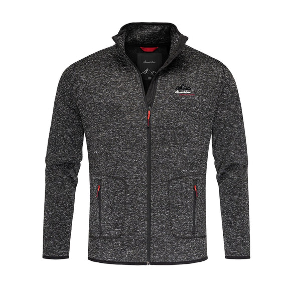 Svart fleecetröja med dragkedja herr