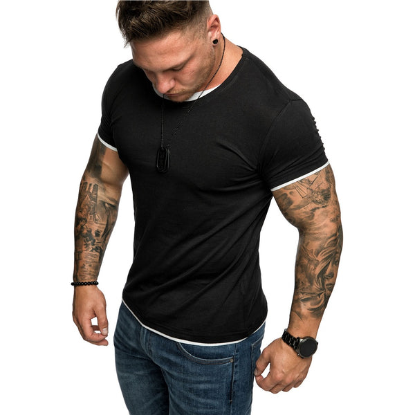 Svart stilren t-shirt slim fit