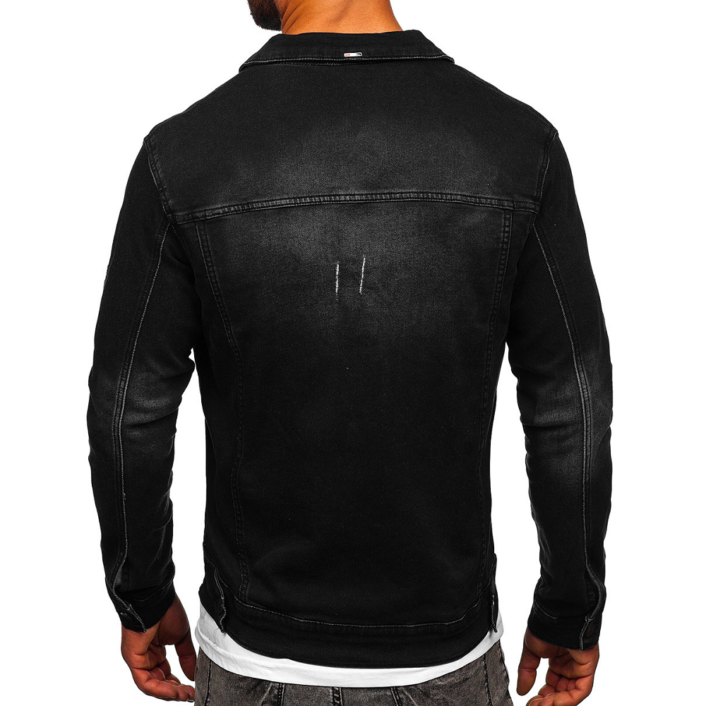 Svart Denim jeansjacka Herr - Utförsäljning