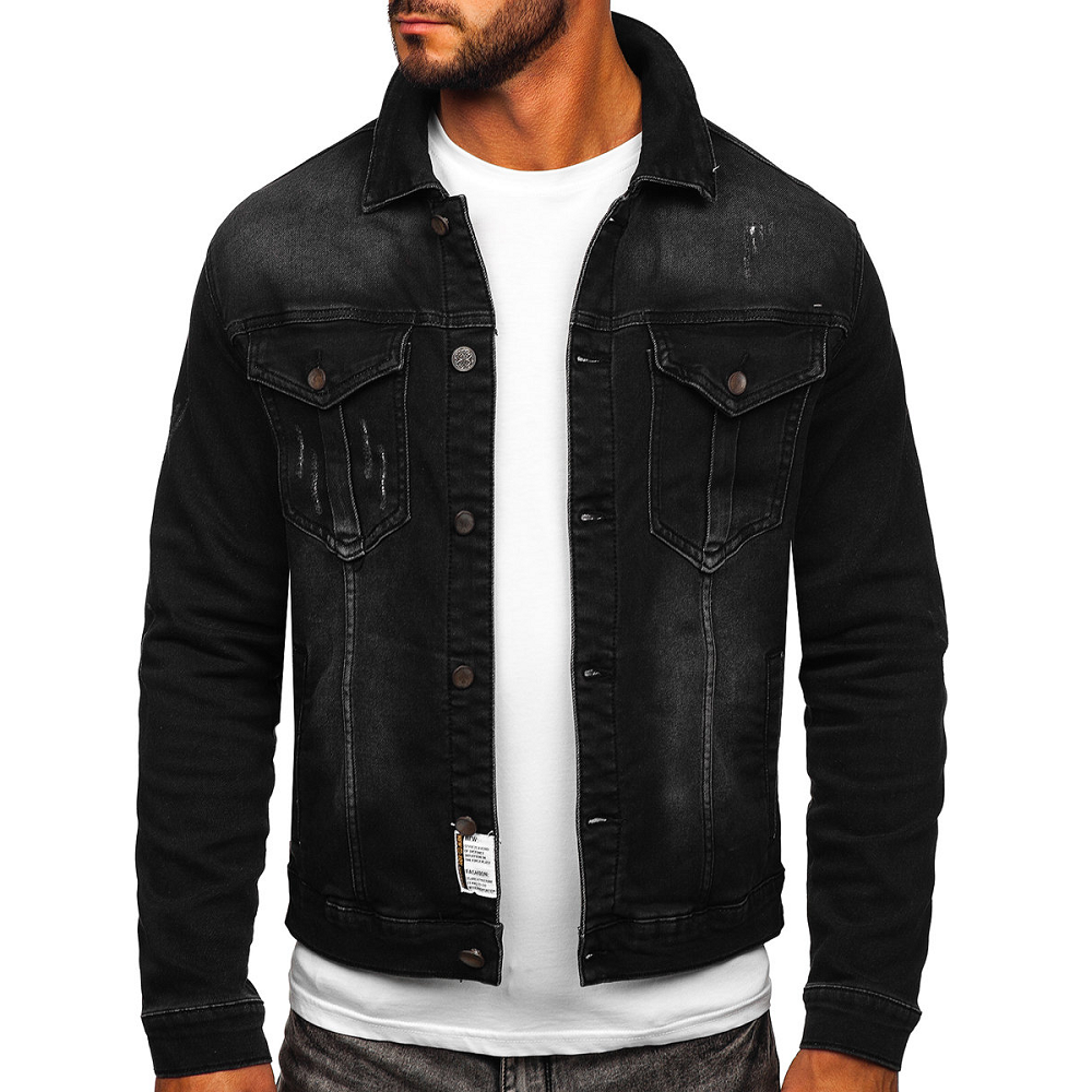 Svart jeansjacka denim