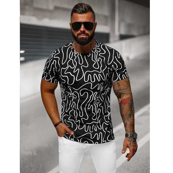 Svart printed T-shirt - Herrtröja