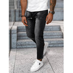 Herrjeans med Snören - Svart Slim Fit