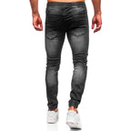 Svarta jeans i joggers modell - Herrjeans bakifrån
