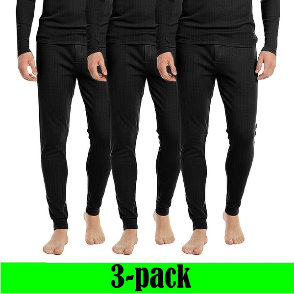 3-pack svarta långkalsonger