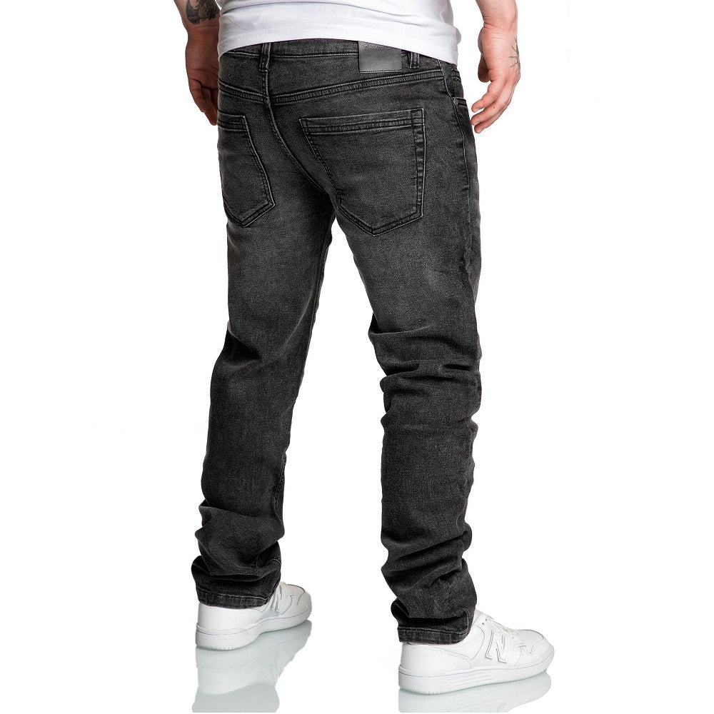 Svarta stretch jeans - Herrjeans - bakifrån