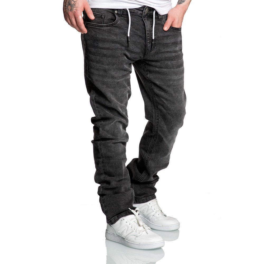 Svarta stretch jeans - Herrjeans framifrån