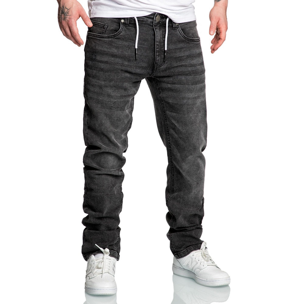 Svarta stretch jeans - Herrjeans