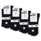 Billiga svarta normal höga strumpor unisex flerpack