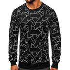 Svart sweatshirt med pil motiv - Herr