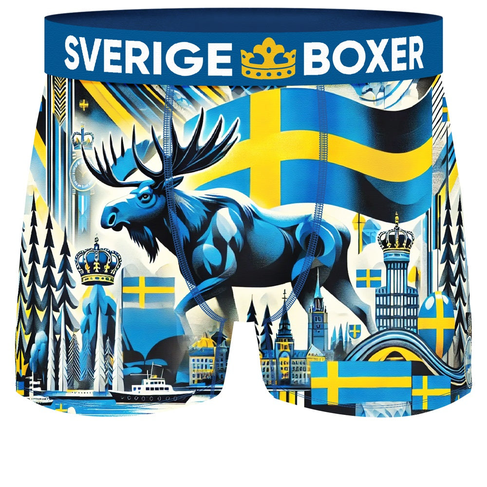 Sverige Boxer - kalsonger herr med svenska motiv - boxerhorts
