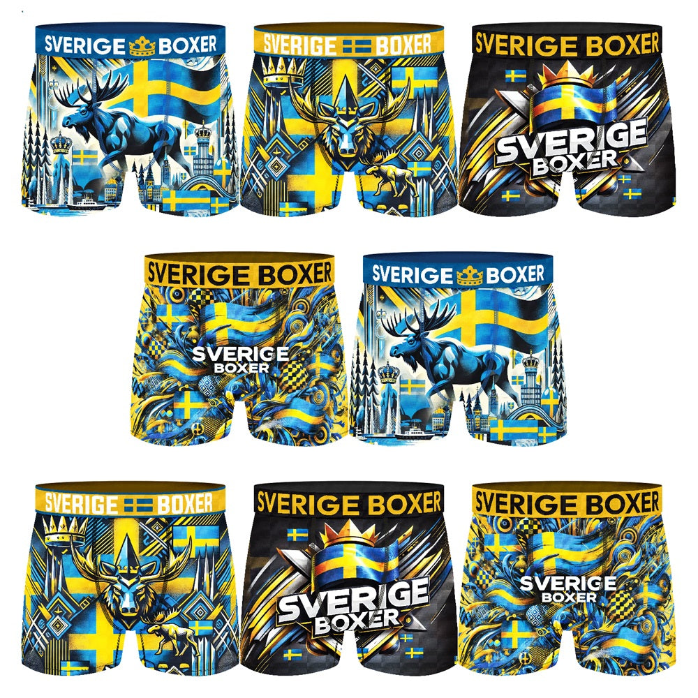 Sverige Boxer - kalsonger herr med svenska motiv