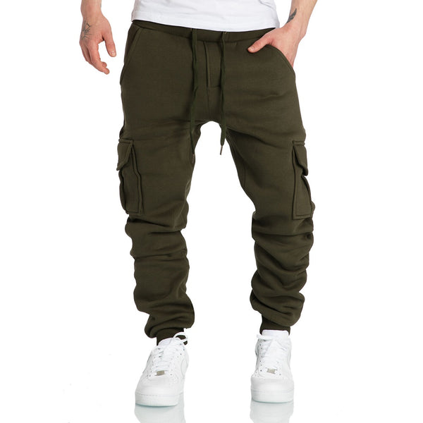 Sweatpants Herr - Härliga mjukisbyxor med cargofickor gröna