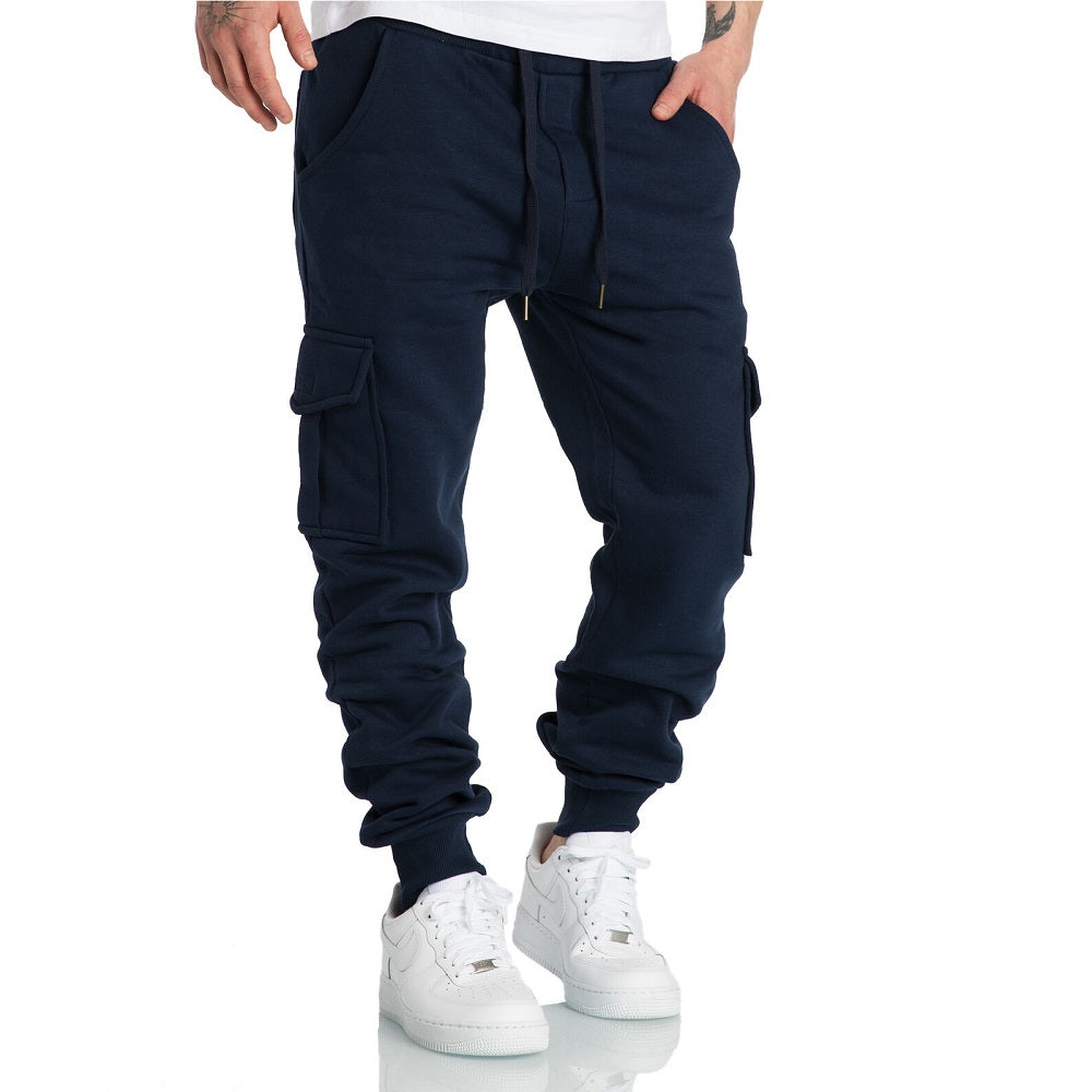 Sweatpants Herr - Härliga mjukisbyxor med cargofickor mörkblåa