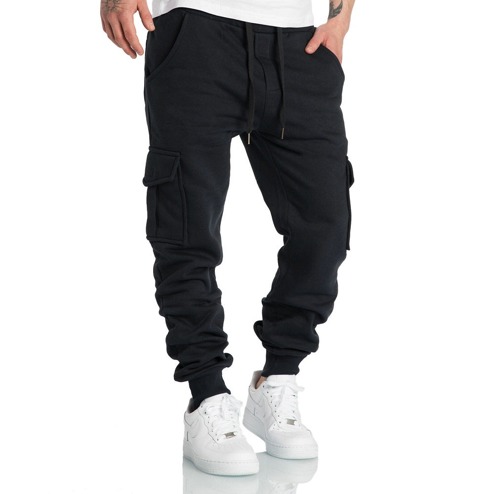 Sweatpants Herr - Härliga mjukisbyxor med cargofickor svarta