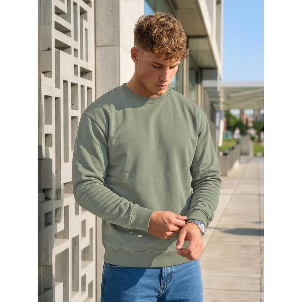 Sweatshirt herr billig grön tröja