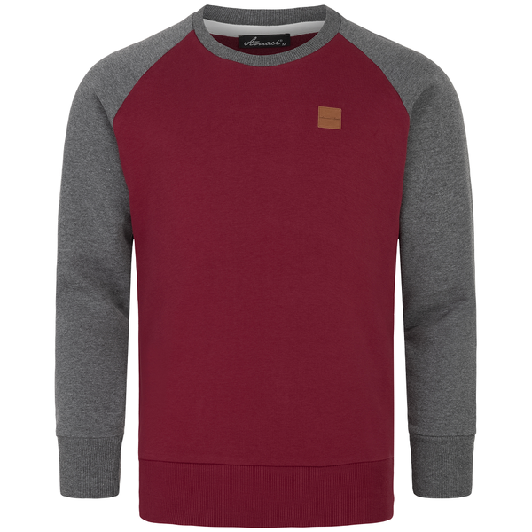 Sweatshirt Herr - långärmad vinröd herrtröja