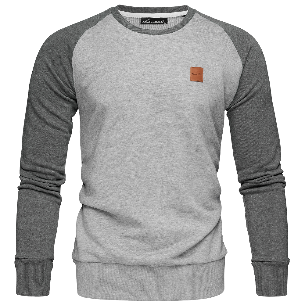 Sweatshirt herr - Långärmad herrtröja i gråa nyanser