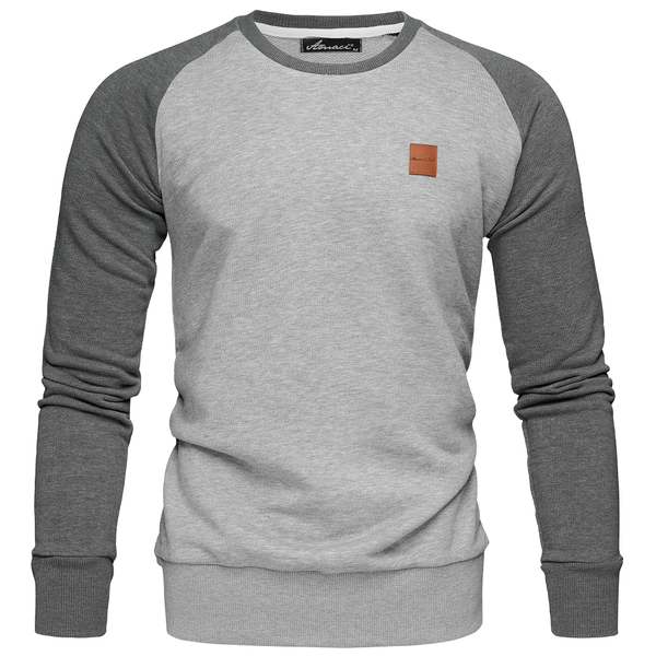 Sweatshirt herr - Långärmad herrtröja i gråa nyanser