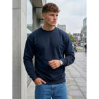 Billig mörkblå sweatshirt herr