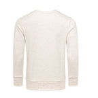 Sweatshirts melange färgade herrtröjor i fler färgval beige bakifrån