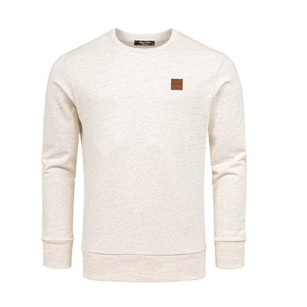 Sweatshirts melange färgade herrtröjor i fler färgval beige