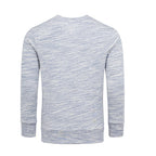 Sweatshirts melange färgade herrtröjor i fler färgval blå bakifrån