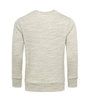 Sweatshirts melange färgade herrtröjor i fler färgval grön bakifrån