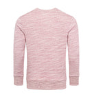 Sweatshirts melange färgade herrtröjor i fler färgval röd bakifrån
