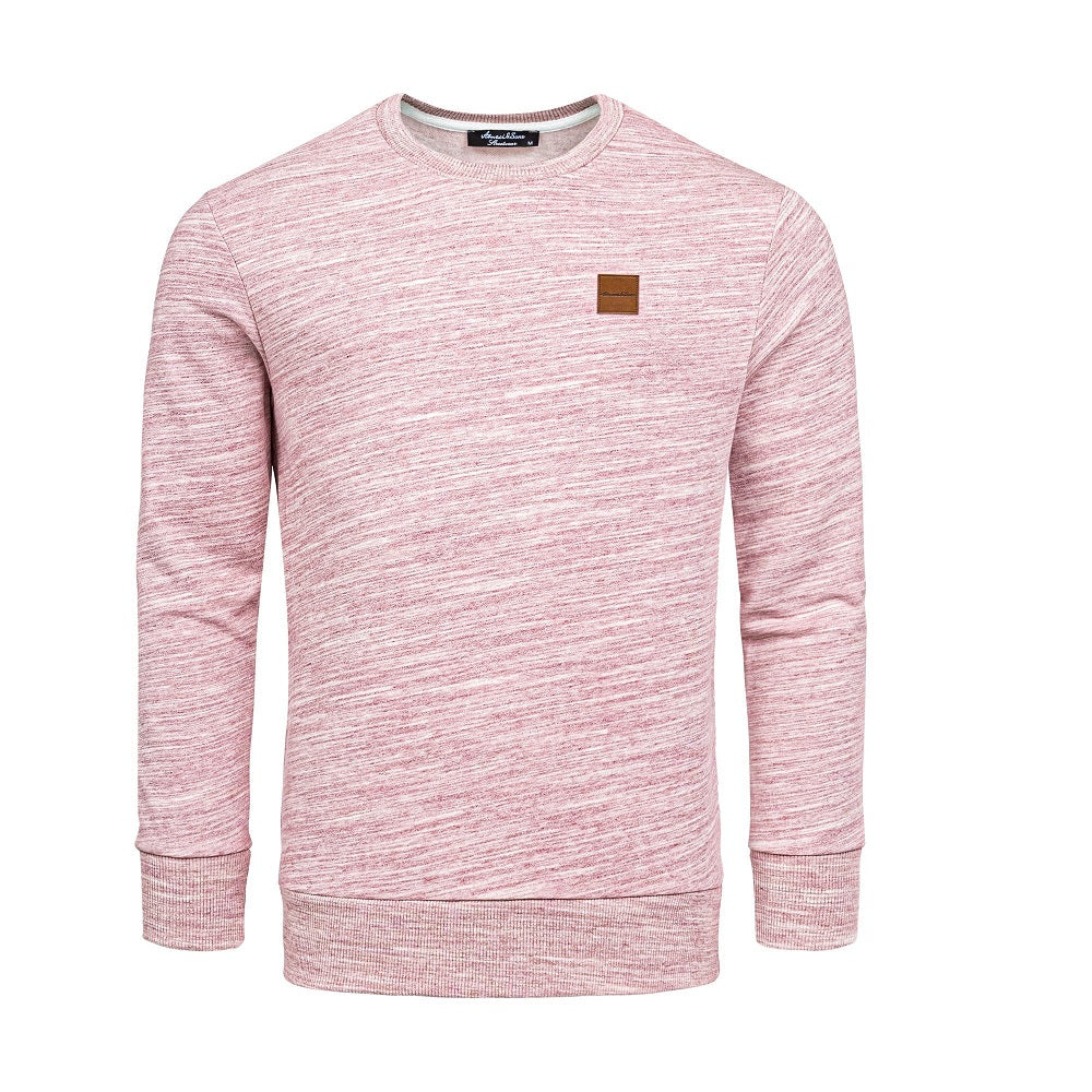 Vinröd melange herrtröja - Sweatshirt